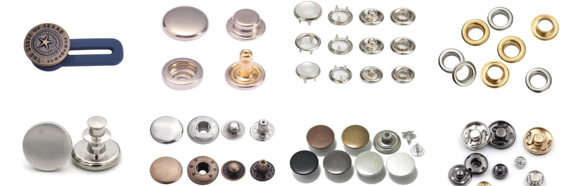 Metal snap buttons